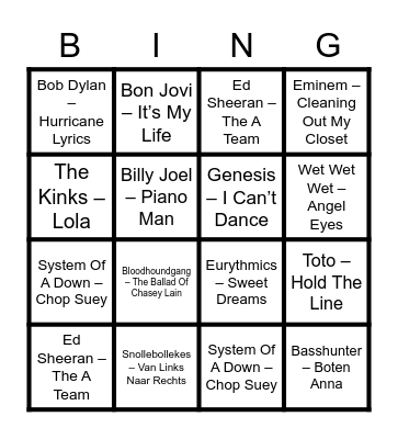 GEEL Bingo Card