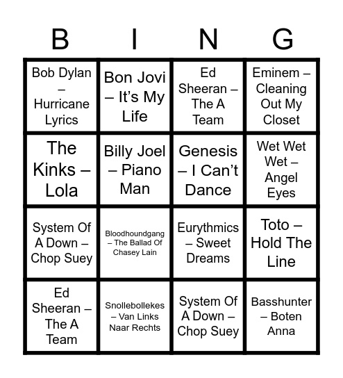 GEEL Bingo Card