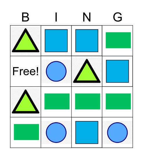 Shapes Bingo Card