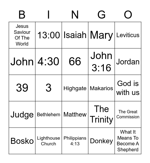 MB Thursday Bingo Card