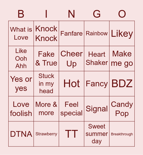 DZIHYO KEREN Bingo Card