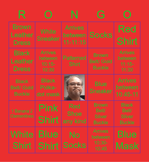 RONGO Bingo Card