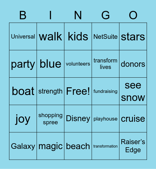 MAW Bingo Card