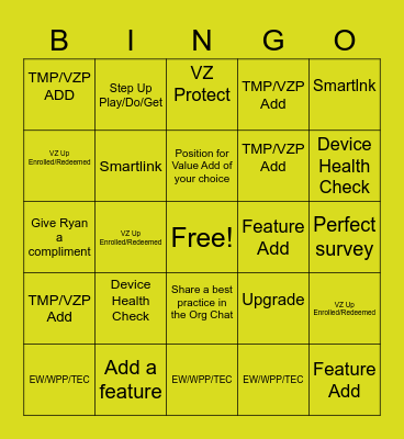 Team Laughter Bingo Card