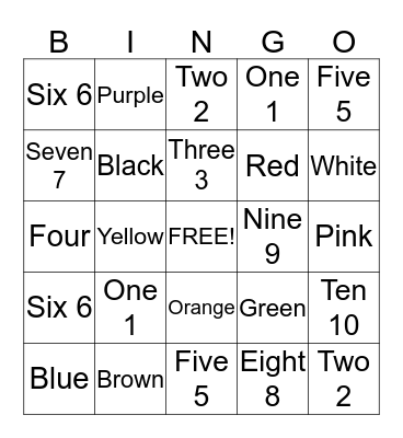 Sign Language Bingo Card