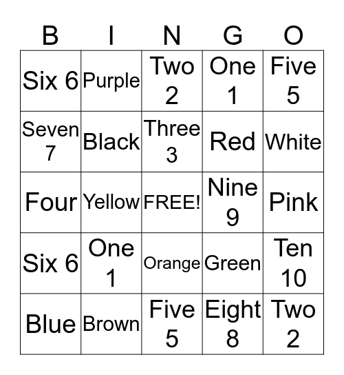 Sign Language Bingo Card