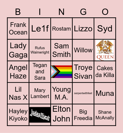 BreakZone Pride Bingo Card