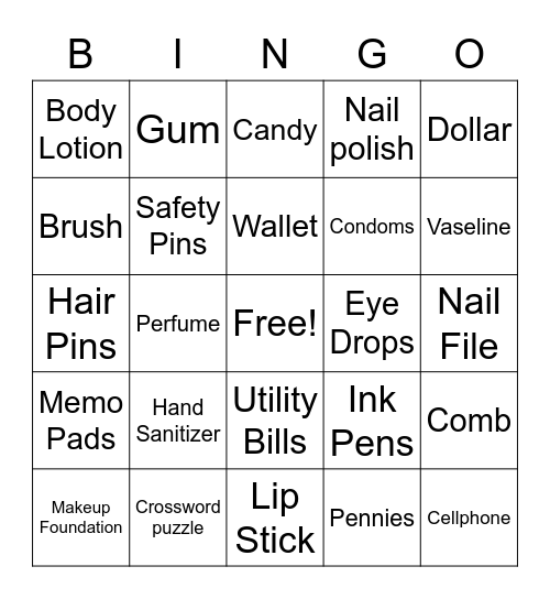 TRAVELING DIVAS BINGO Card