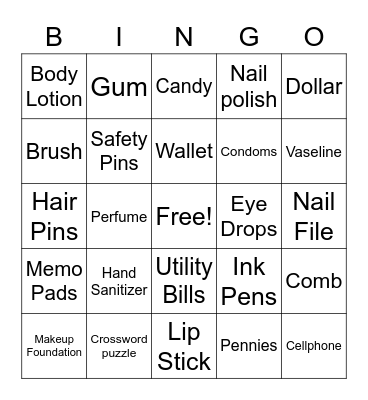 TRAVELING DIVAS BINGO Card