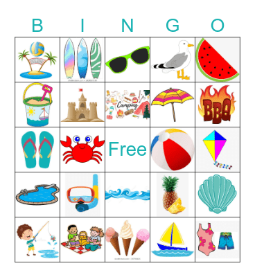 Summer TIme Fun! Bingo Card