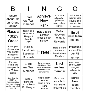 Barefoot By Nature BINGO Card