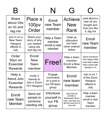 Barefoot By Nature BINGO Card