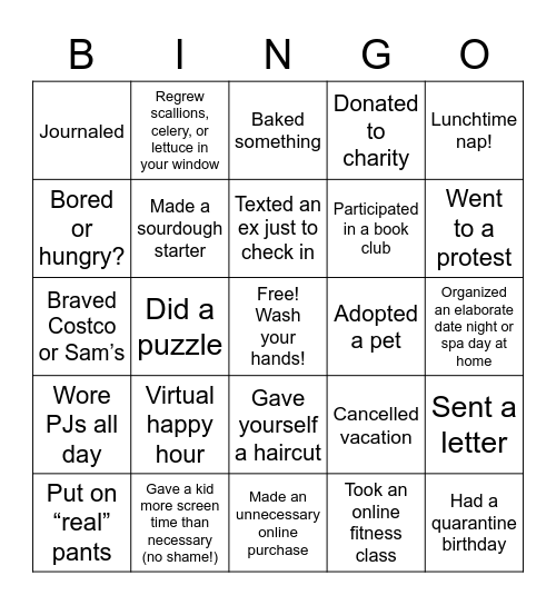 Untitled Bing Bingo Card