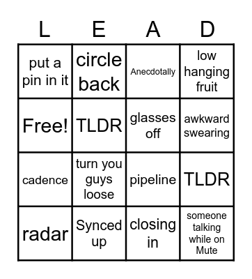 LEADS_BINGO Card