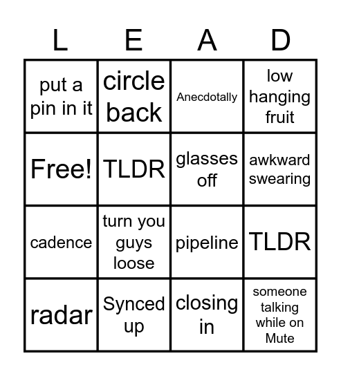 LEADS_BINGO Card