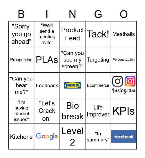 IKEA Tactical Bingo Card