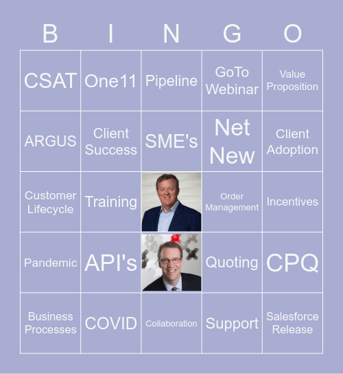 Sales Mid-Year Conference 2020 Bingo Card