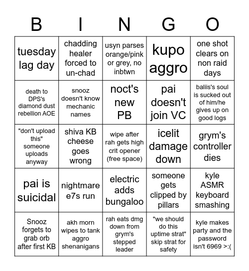 Fattest Cat (Extreme) Bingo Card