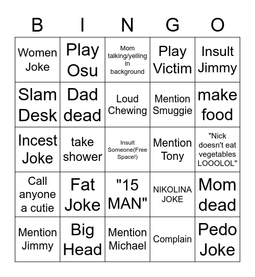 Bingo Card