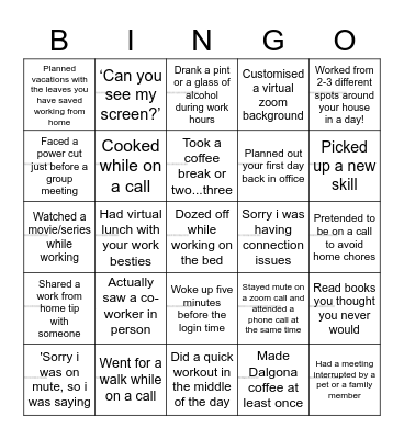 BINGO Card