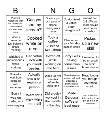 BINGO Card