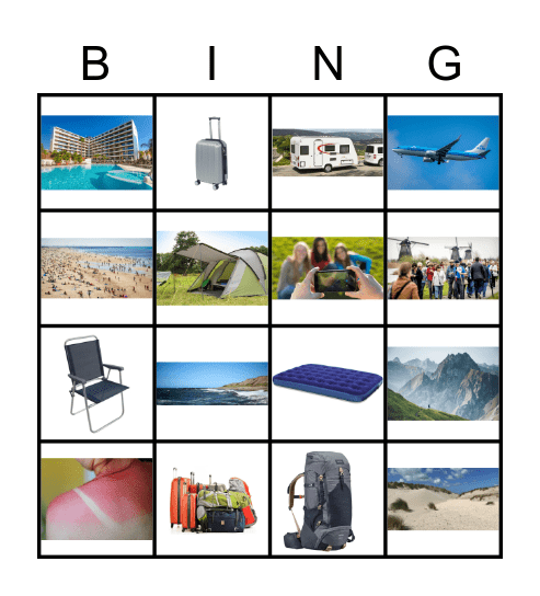 Vakantie Bingo Card