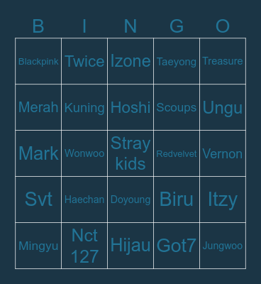 Kim Junkyu! Bingo Card