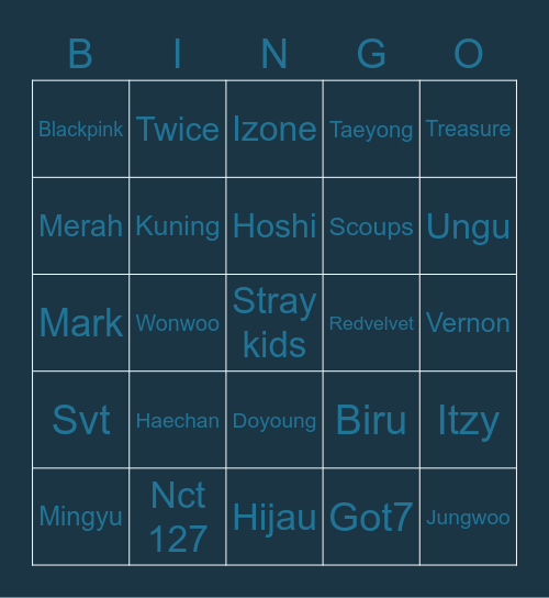 Kim Junkyu! Bingo Card