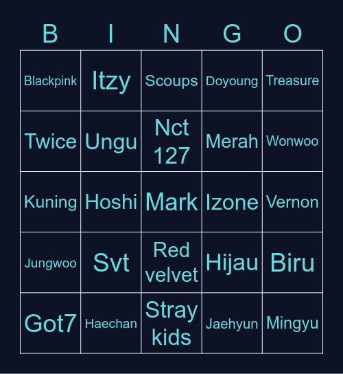 Kim Junkyu! Bingo Card