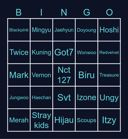Kim Junkyu! Bingo Card