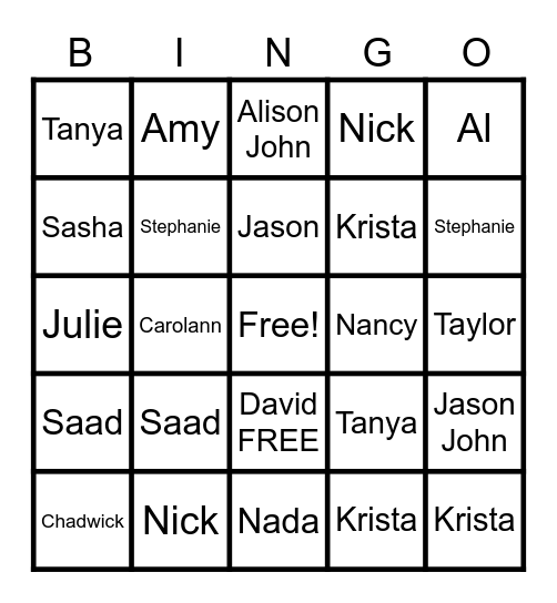 Home Visiting Bingo Card