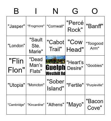 Westhill Rd Canada Day Bingo Card