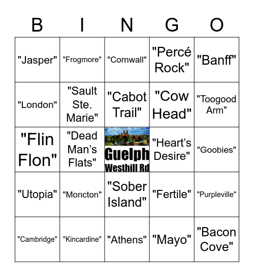 Westhill Rd Canada Day Bingo Card