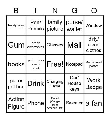 Things at your Virtual Workspace Bingo Card