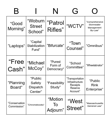 Wilmington Apple Bingo Card