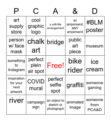 PA is GREEN!! Road Trip Bingo Card