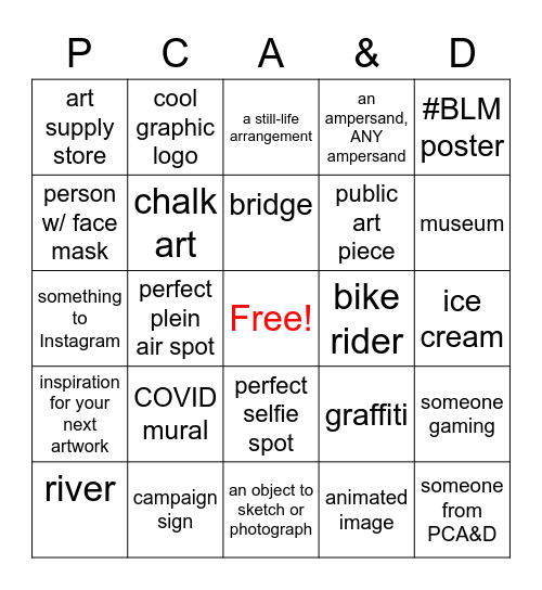 PA is GREEN!! Road Trip Bingo Card