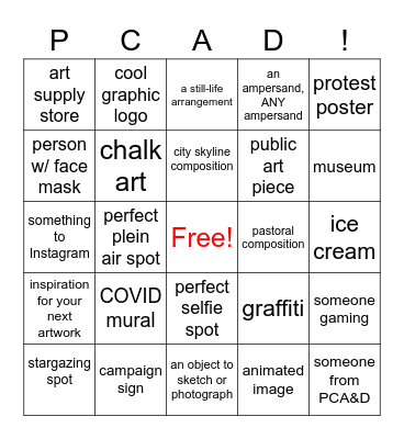 PA is GREEN!! Road Trip Bingo Card