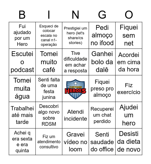 Bingo do Chat Bingo Card