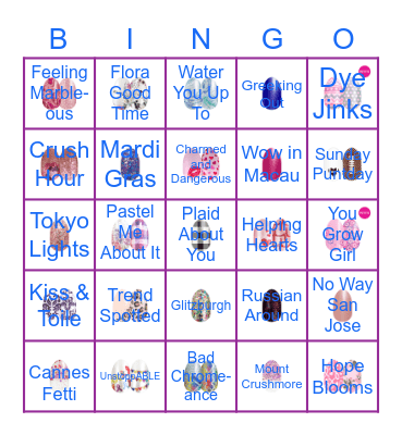 Color Street BINGO Card