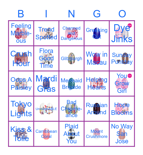 Color Street BINGO Card