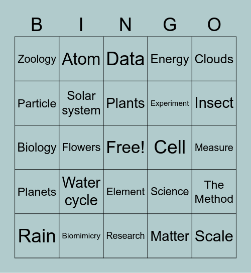 STEM: Science Bingo Card