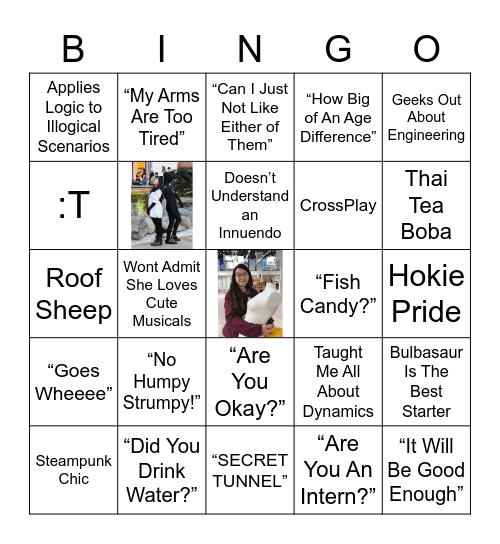 Rosaline Bingo Card