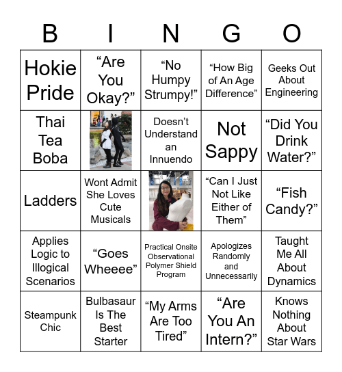 Rosaline Bingo Card