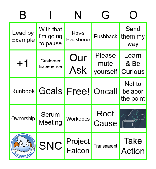 6/26/20: SnowX Friday Social       Leadership "isms" Bingo Card