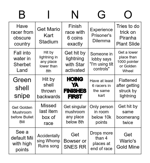 MKT8 BINGO Card