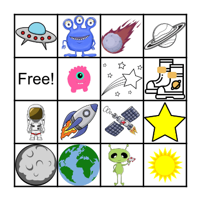 Outer Space Bingo Card