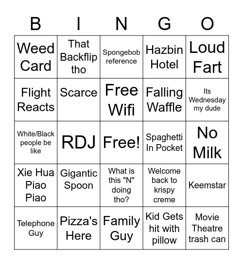 21st Century Meme Videos Bingo Card