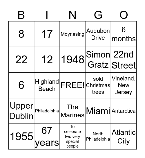 Happy Birthday Mom-Mom and Pop-Pop! Bingo Card