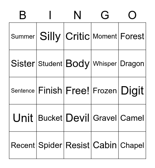 Open vs Closed Bingo Card